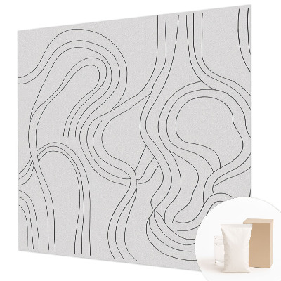 Modern wall mural with organic lines