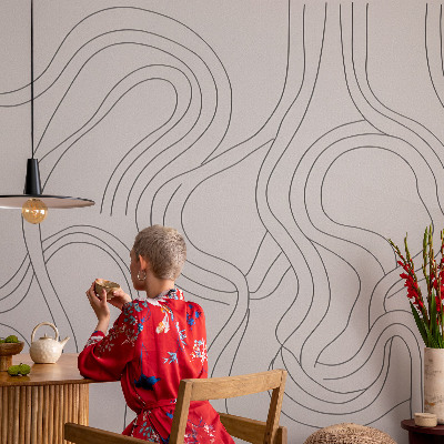 Modern wall mural Organic lines