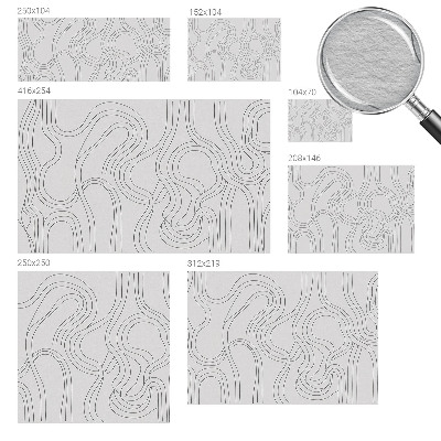 Modern wall mural with organic lines