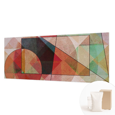 Modern wall mural for bedroom featuring a geometric abstraction design