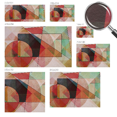 Modern wall mural for bedroom featuring a geometric abstraction design