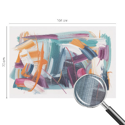 Non-woven photo wallpaper with an energetic strokes pattern