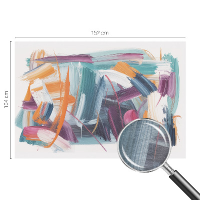 Non-woven photo wallpaper with an energetic strokes pattern