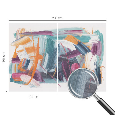 Non-woven photo wallpaper Energetic strokes
