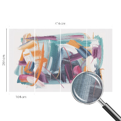 Non-woven photo wallpaper Energetic strokes