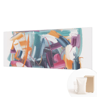 Non-woven photo wallpaper with an energetic strokes pattern