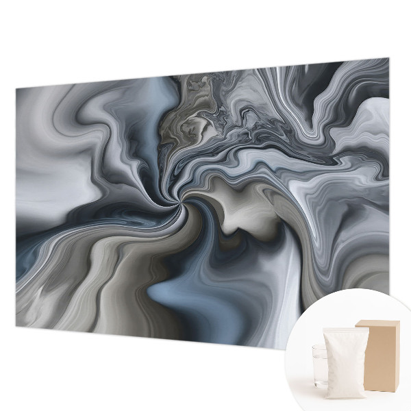 Decorative wall mural for living room with a swirling clouds design