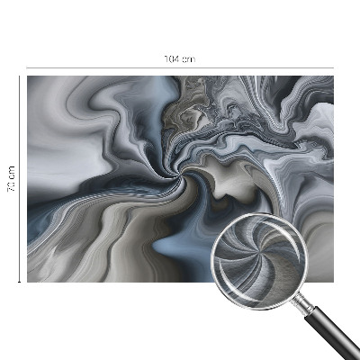 Decorative wall mural for living room with a swirling clouds design