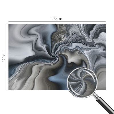 Decorative wall mural for living room with a swirling clouds design