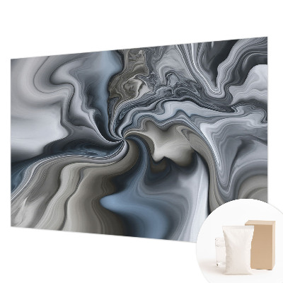 Decorative wall mural for living room with a swirling clouds design