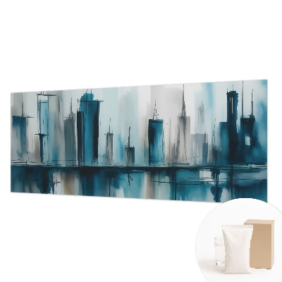 Non-woven wall mural with city landscape motifs