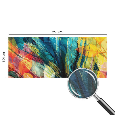 Photo wall mural with an abstract leaves design