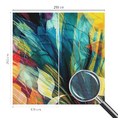 Photo wall mural with an abstract leaves design