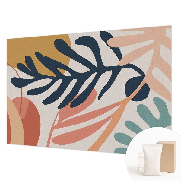 Photo wallpaper with leafy patterns
