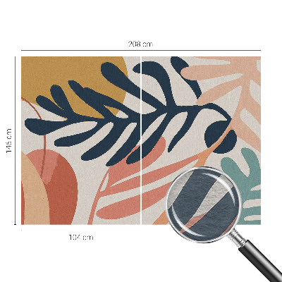 Photo wallpaper with leafy patterns