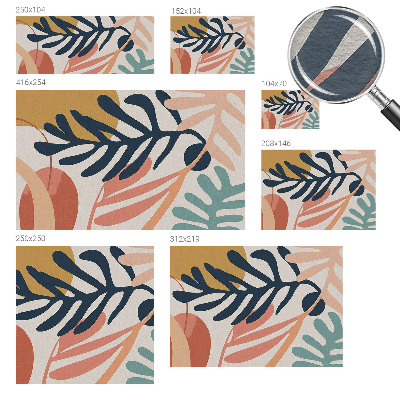 Photo wallpaper with leafy patterns
