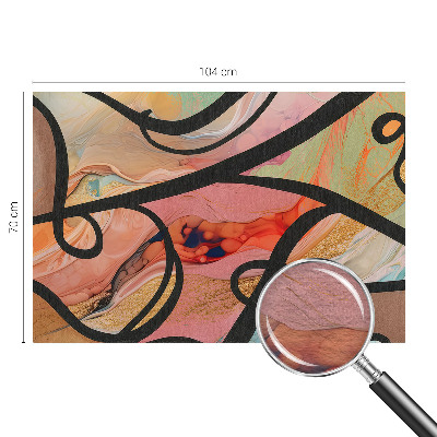 Wall mural with a colorful movement design