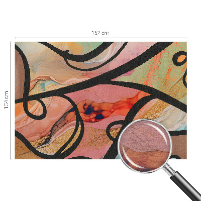 Wall mural with a colorful movement design