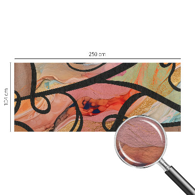 Wall mural with a colorful movement design