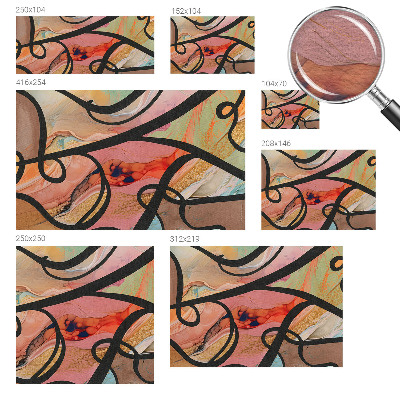 Wall mural with a colorful movement design