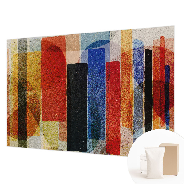 Wallpaper mural with geometric forms