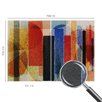 Wallpaper mural with geometric forms