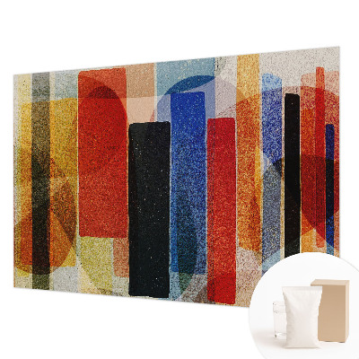 Wallpaper mural with geometric forms