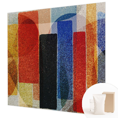 Wallpaper mural with geometric forms