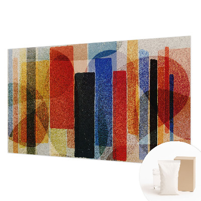 Wallpaper mural with geometric forms