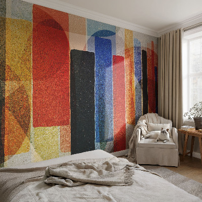 Wallpaper mural with geometric forms
