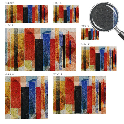 Wallpaper mural with geometric forms