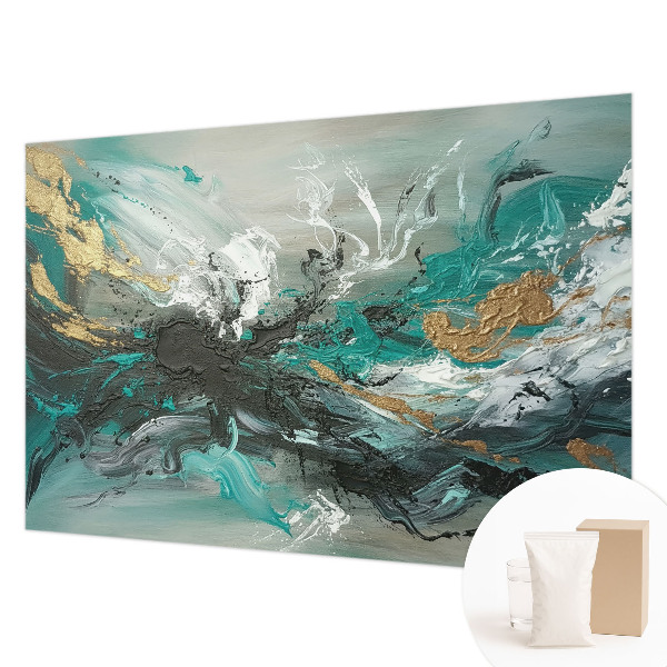 Wall mural for bedroom with an artistic vortex design