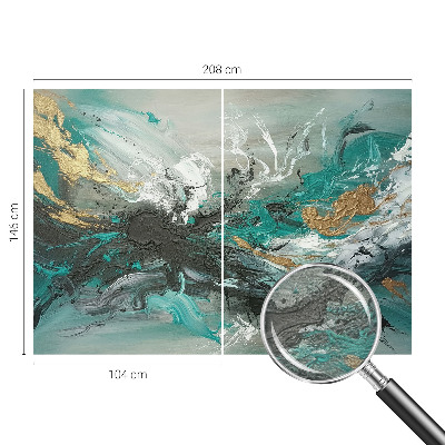Wall mural for bedroom with an artistic vortex design