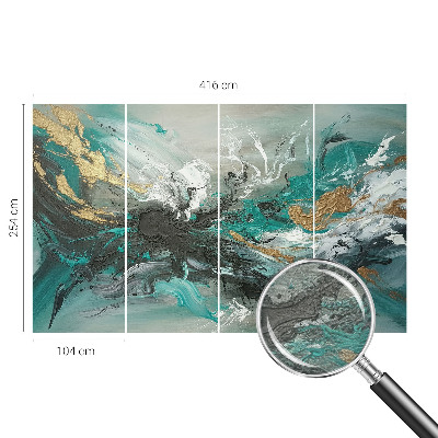 Wall mural for bedroom with an artistic vortex design