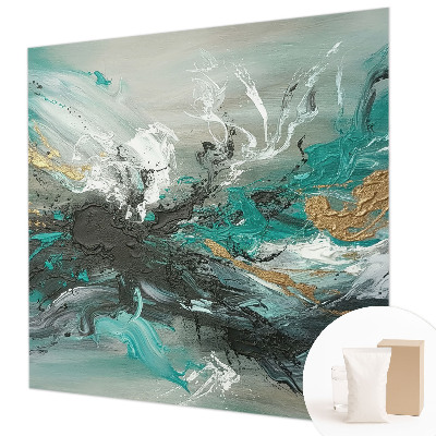 Wall mural for bedroom with an artistic vortex design