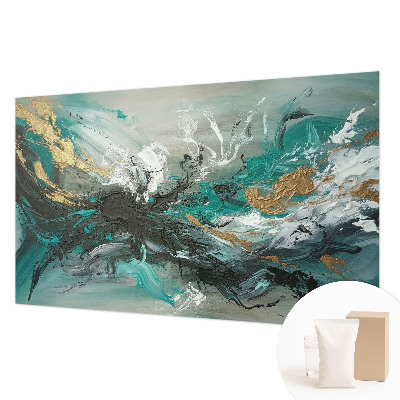 Wall mural for bedroom with an artistic vortex design