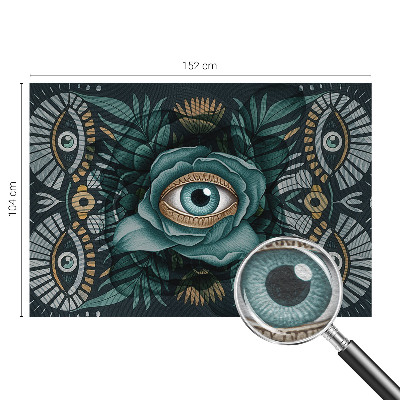 Bedroom wall mural wallpaper with a flower eye design
