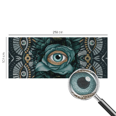 Bedroom wall mural wallpaper with a flower eye design