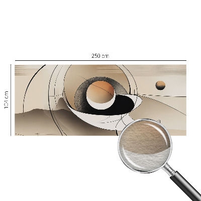 Wall mural for living room with a harmonious abstract design