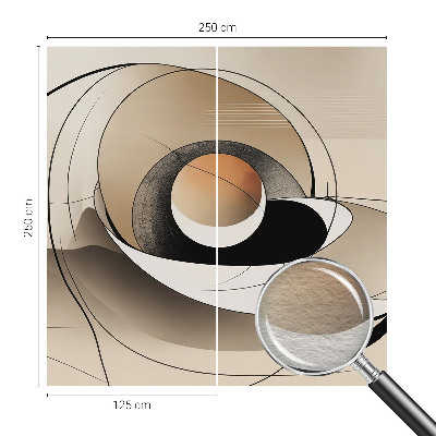 Wall mural for living room with a harmonious abstract design
