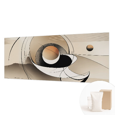 Wall mural for living room with a harmonious abstract design