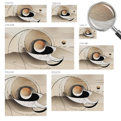 Wall mural for living room with a harmonious abstract design