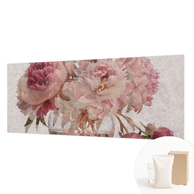 Large wall mural featuring a peony charm design