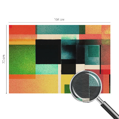 Custom size wall mural with a geometric abstraction design