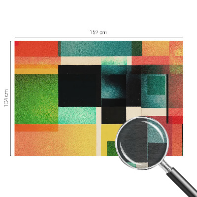 Custom size wall mural with a geometric abstraction design