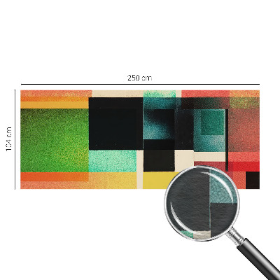 Custom size wall mural with a geometric abstraction design