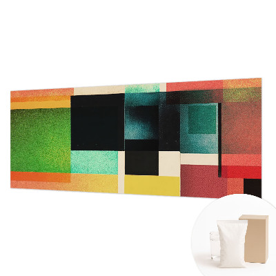 Custom size wall mural with a geometric abstraction design