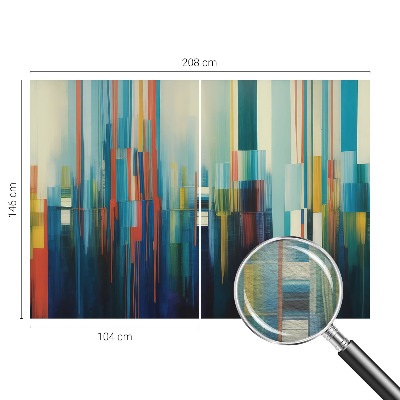 Large wall mural wallpaper with an abstract striped design