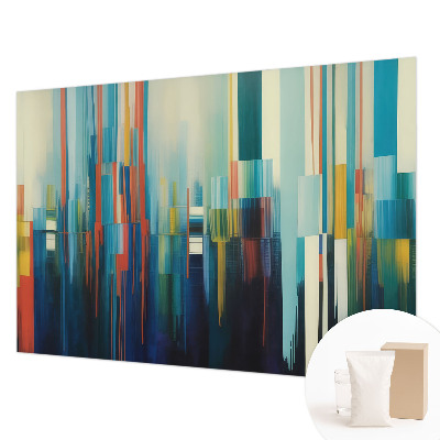 Large wall mural wallpaper with an abstract striped design