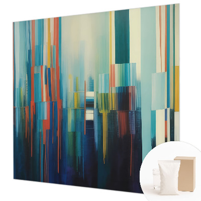 Large wall mural wallpaper with an abstract striped design